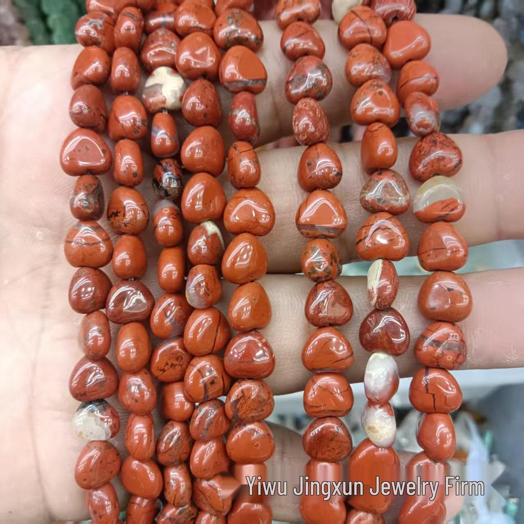 Heart-Shaped Crystal Agate Beads for DIY Jewelry and Clothing Accessories