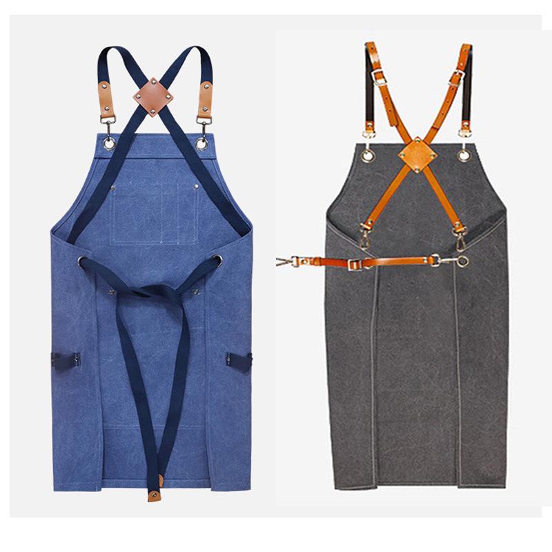 Thick Canvas Multi-Pocket Tool Apron with Custom Logo for Auto Repair & Woodworking