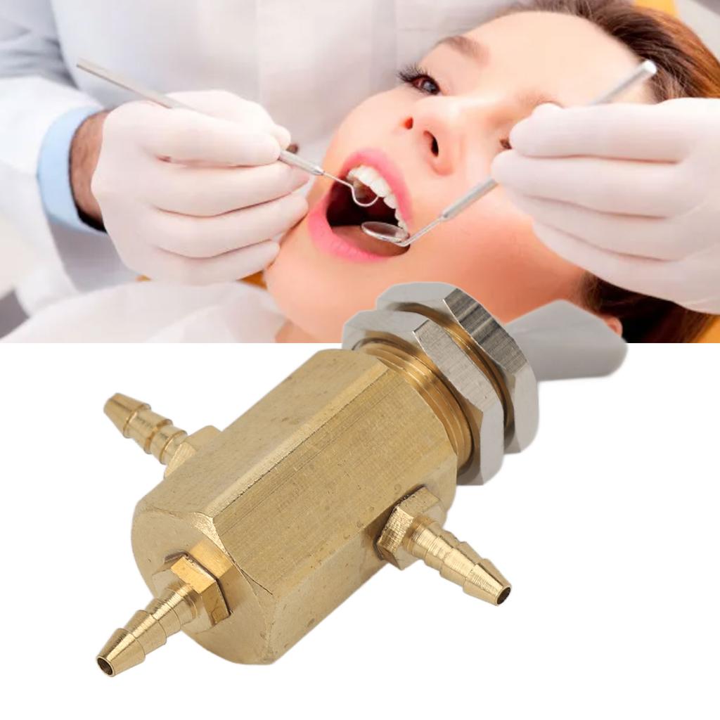 3mm Dental Switch Valve Corrosion Resistant Accessory Copper Dental Water Source Convert Valve