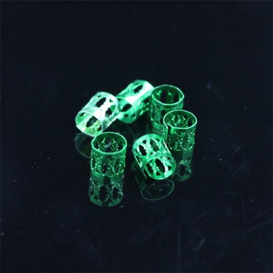 100Pcs Fashion Solid Color Aluminum Women Braiding Hair Rings Clip Decoration