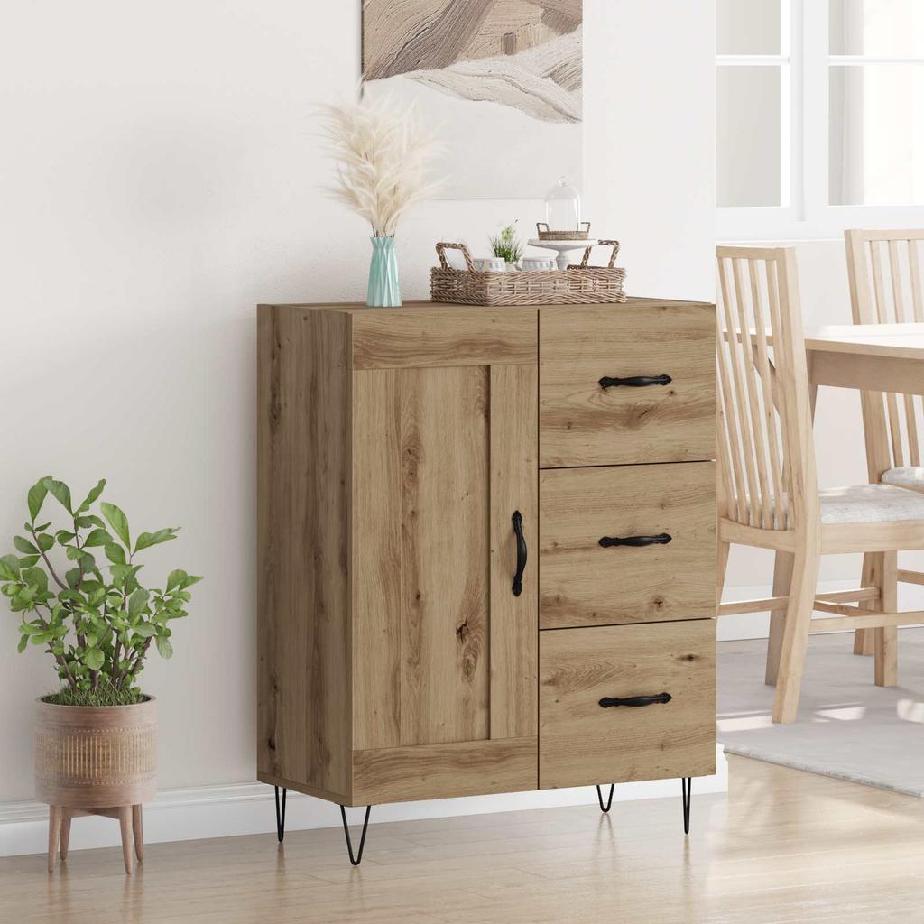 Artisan Oak Sideboard 69.5 x 34 x 90 cm Particleboard