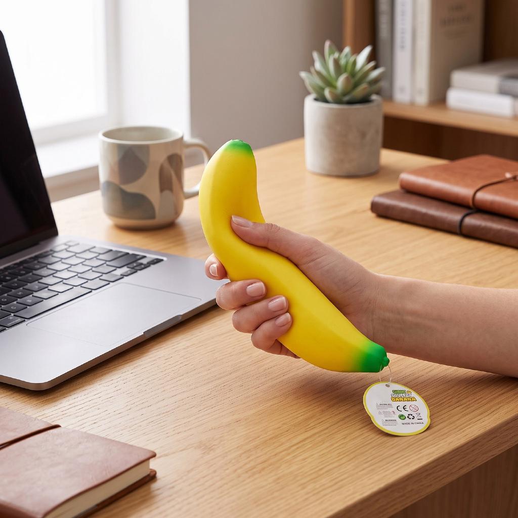 40cm Big Banana Slow Rising Toy Simulation Banana Soft Plush Stress Reliever for Adults Party Decor