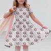 Sanrio Summer Fashion Polyester Lightweight Cartoon Cute Series 3D Hello Kitty Printed Girl's