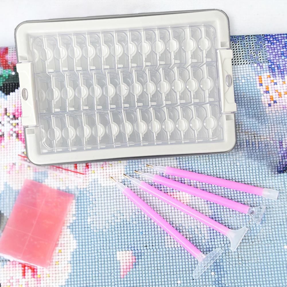 9/15/21/24/26/39 Gitter Klare Diamantmalerei-Zubehörbox Diamantmalerei-Stickbox für Diamantmalerei-Zubehör