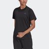 Adidas T Shirts Women's Black Crew Neck Moderate Straight Fit H57742