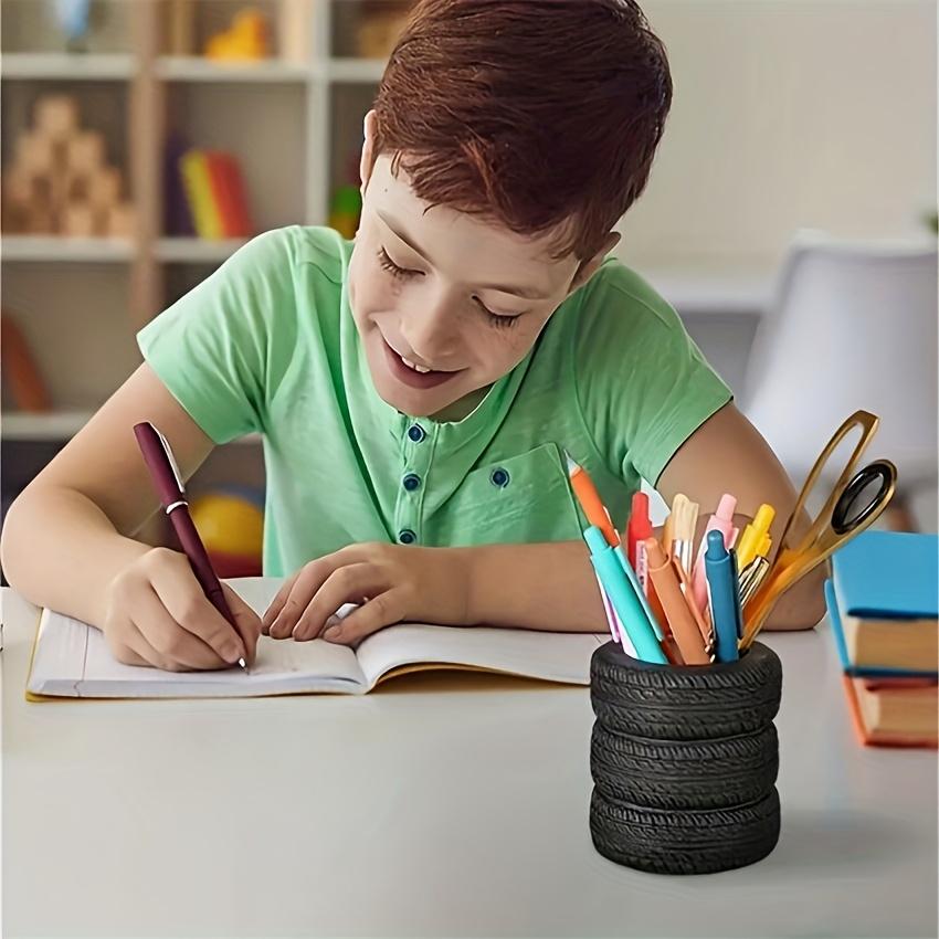 1/2 pcs Tire Shaped Pen Holder Creative Tire shape Office Supplies Storage Box Desktop Pen Holder Makeup Brush Holder Decoration