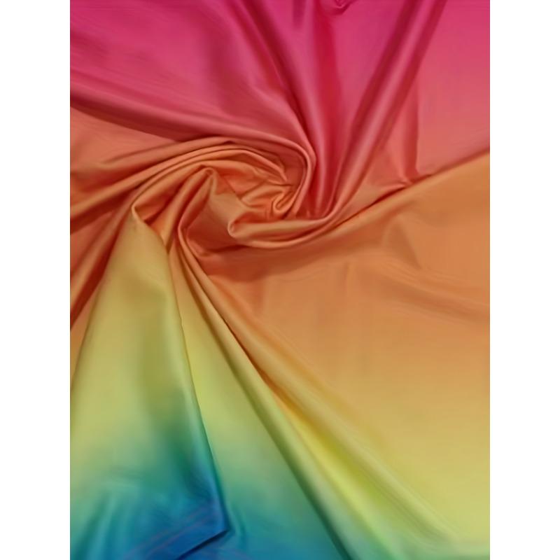Plus Size Casual T-Shirt, Damen Plus Ombre Print Fledermausärmel V-Ausschnitt, leicht dehnbar, übergroßes T-Shirt