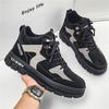 Ins Trend Men's Autumn Winter Boots Hightop Skateboard Shoes Students Boys Platform Walking Casual Boots