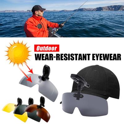 Polarized Clip Sunglasses for Men Women Frameless Flip Up One Piece Shield Lens UV Protection Glasses for Fishing Cycling Driving Running Climbing