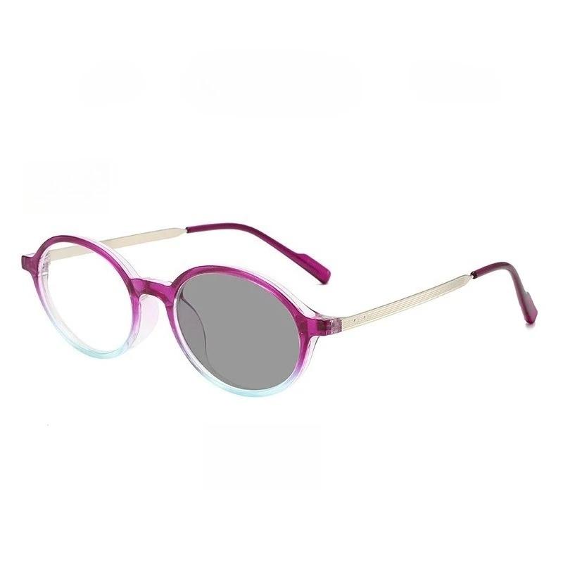 New Retro Anti-Blue Light Photochromic Myopia Glasses Unisex Outdoor Color-Changing UV Protection Eyewear Diopter 0 To -4.0