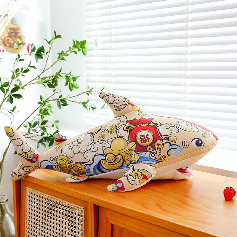 

Реалистичная плюшевая кукла Акула Очаровательная и мягкая Идеально подходит для обнимания, демонстрации и 60cm жёлтый