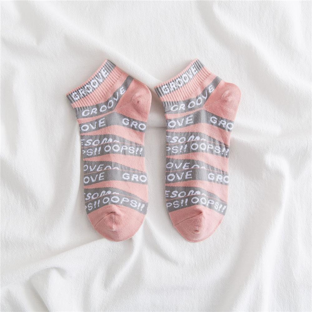 1 Pair Chic Women Summer Red Lips Love Heart Funny Lettered Socks Hipster Sport Short Ankle Sokken Preppy Style College Fashion