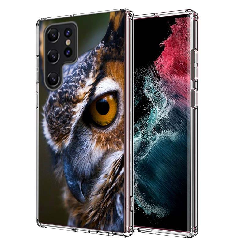 Snow Cute Owl Animal Capa Phone Case For Samsung S26 Ultra S25 Edge Galaxy S23 S21 S20 S24 FE S22 S10 Plus Cover Clear TPU Shell