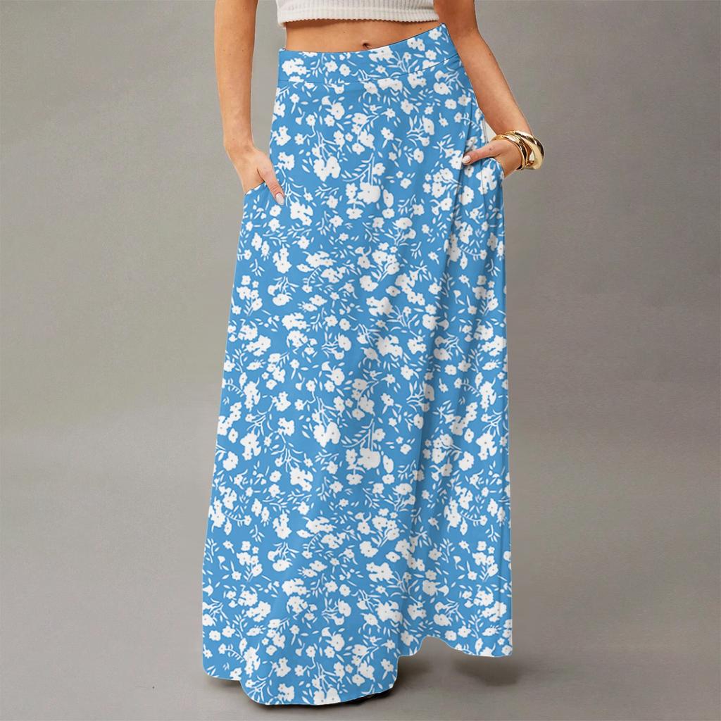 Women's Flowing Maxi Dress Regular Casual Summer Floral Print Bohemian  Skirt