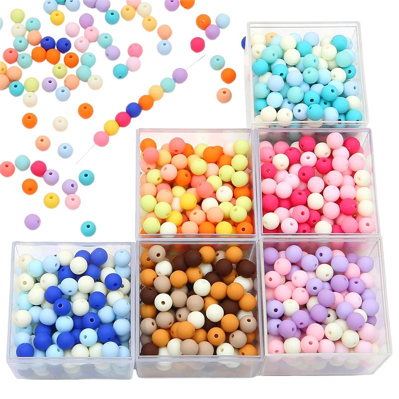 30pcs 8mm Mixed Colors Frosted Acrylic Beads Round Loose Spacer Beads for Necklace Bracelet Keychain DIY Jewelry Craft Making Beads