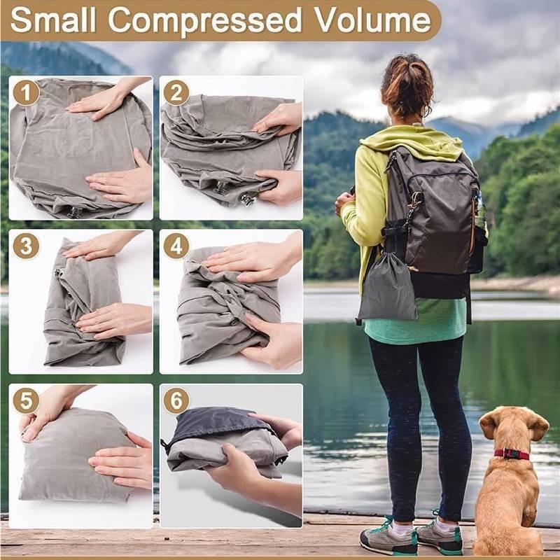Comfortable Multi-layer Inflatable Foot Stool High-quality Plush Adjustable Footrest For Travel