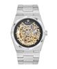 Zeus Skeleton Stainless Steel Black Dial Automatic H118CFAN Men's Watch