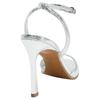 Zara Pu Open Toe Fashion One Strap Sandals 9.5Cm Women Sandals Silver 2311610808