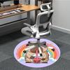 1PC Capybara Office Round Area Rug, Mat Suitable For Office, Under Office Chairs Bedroom Living Room Home Decor, Room Deco