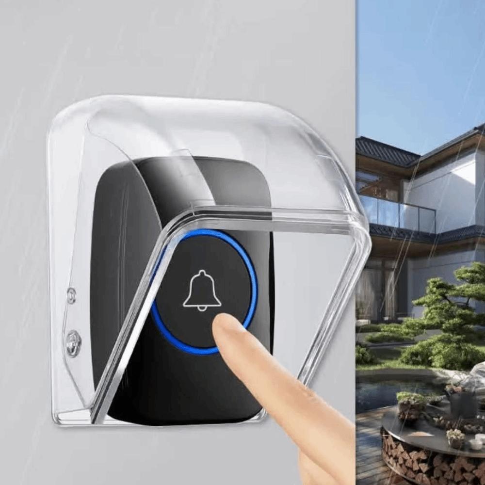 Transparent Wireless Doorbell Cover Protective Weatherproof Door Bell Protector Dustproof DIY Doorbell Rain Cover All Seasons