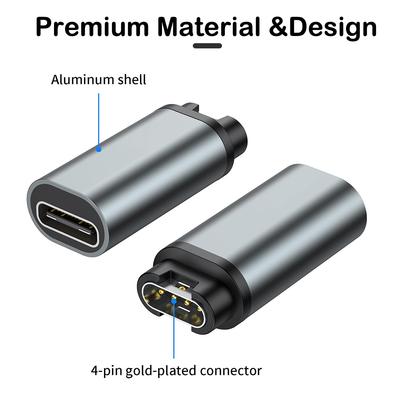 Typ C/Micro/ios USB Buchse zu 4-Pin Ladeadapter Für Garmin Fenix 7/7S/7X/6/5 Forerunner 745 955 945 Uhr Ladekonverter