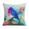 Watercolor Bird Cushion Cover Pillowcase Home Decor Office Sofa Pillowcase Home Decor Pillowcase
