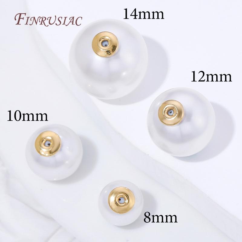 

8mm 10mm 12mm 14mm 18K Gold Plated Round Bead Earring Backs,Pearl Ear Back, Earrings Back Stopper, Earring Nut,DIY Accessories 8mm-2pcs