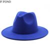 All-match Fedora Hat  Autumn Winter Felt Jazz Hats for Women Men Boy Girls Child Hats Formal Wedding Decorate Panama Cap