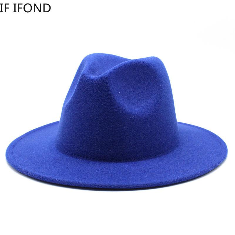 All-match Fedora Hat  Autumn Winter Felt Jazz Hats for Women Men Boy Girls Child Hats Formal Wedding Decorate Panama Cap