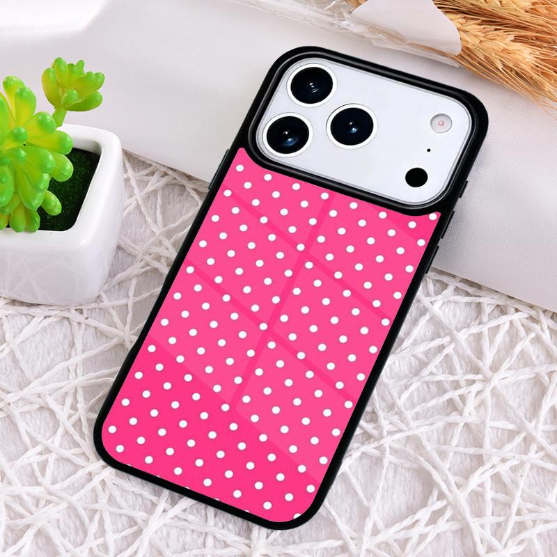 

Cute Polka Dots Pink Pattern Phone Case for iPhone 17 Air 16 15 11 12 14 13 Pro Max Shockproof Cover iPhone 14 Plus