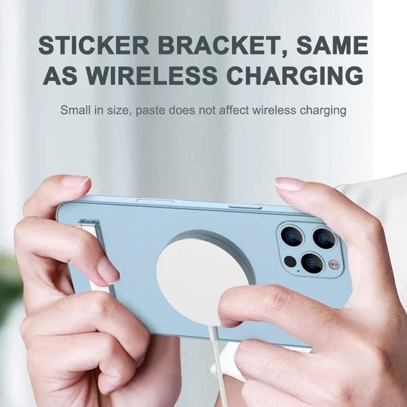 Suporte de telefone ultrafino mini suporte de mesa preguiçoso suporte giratório dobrável invisível liga de alumínio suporte portátil para iPhone 14