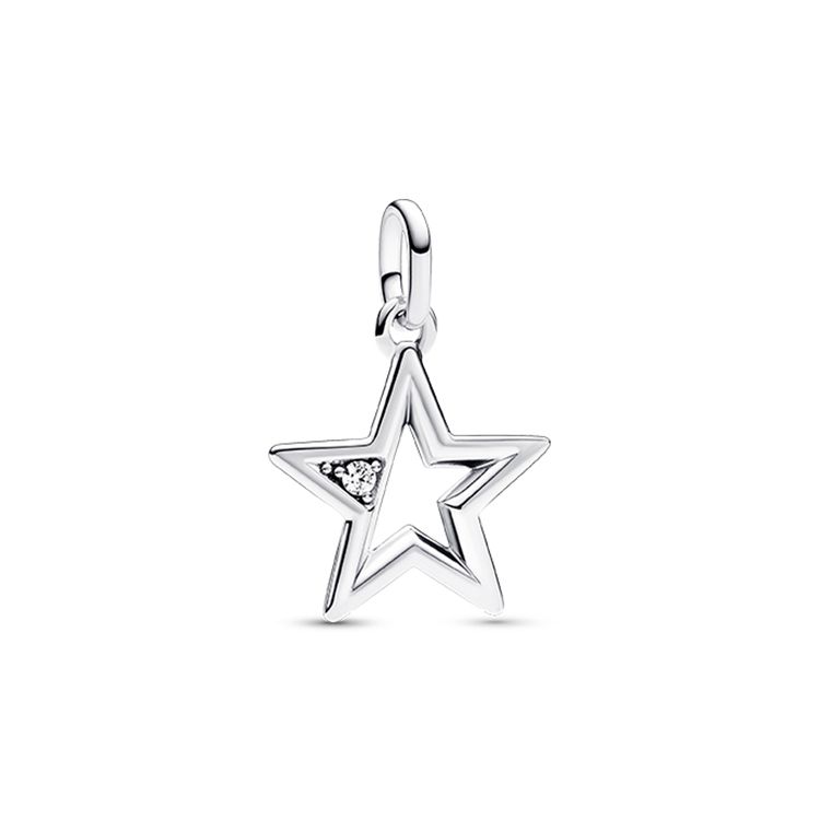 Pandora Me Series Star Pattern Pendant Women Pendant Silver 793032C01 F,Silver