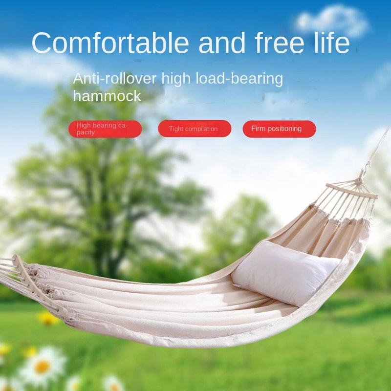 Hamac dublu din pânză în aer liber, dormitor, portabil, pentru interior, pentru uz casnic, leagăn, dormitor, pat pentru studenți, balansoar