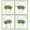 1pc/2pcs/3pcs Green Frog Cartoon Cute Eye Mask Sad 3D Eye Mask Sleeping Rest Sleeping Fun Adult Unisex Gift