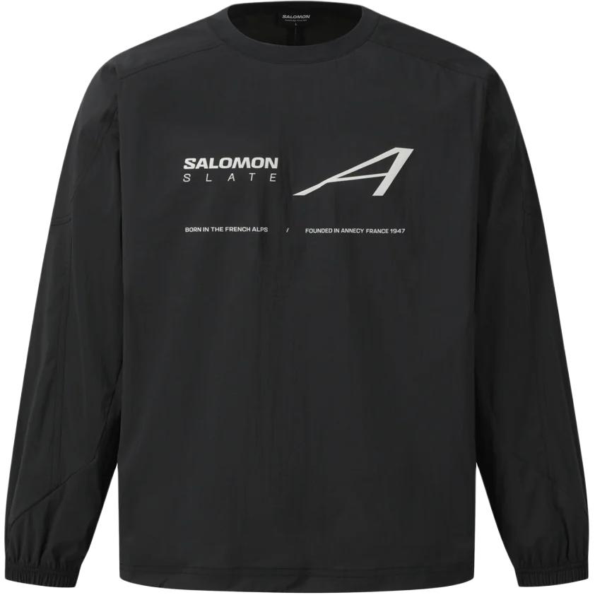 Salomon Slate Logo Loose Fit Pullover Crew Neck Long Sleeve Sweatshirt Men sweatshirt D00295 M