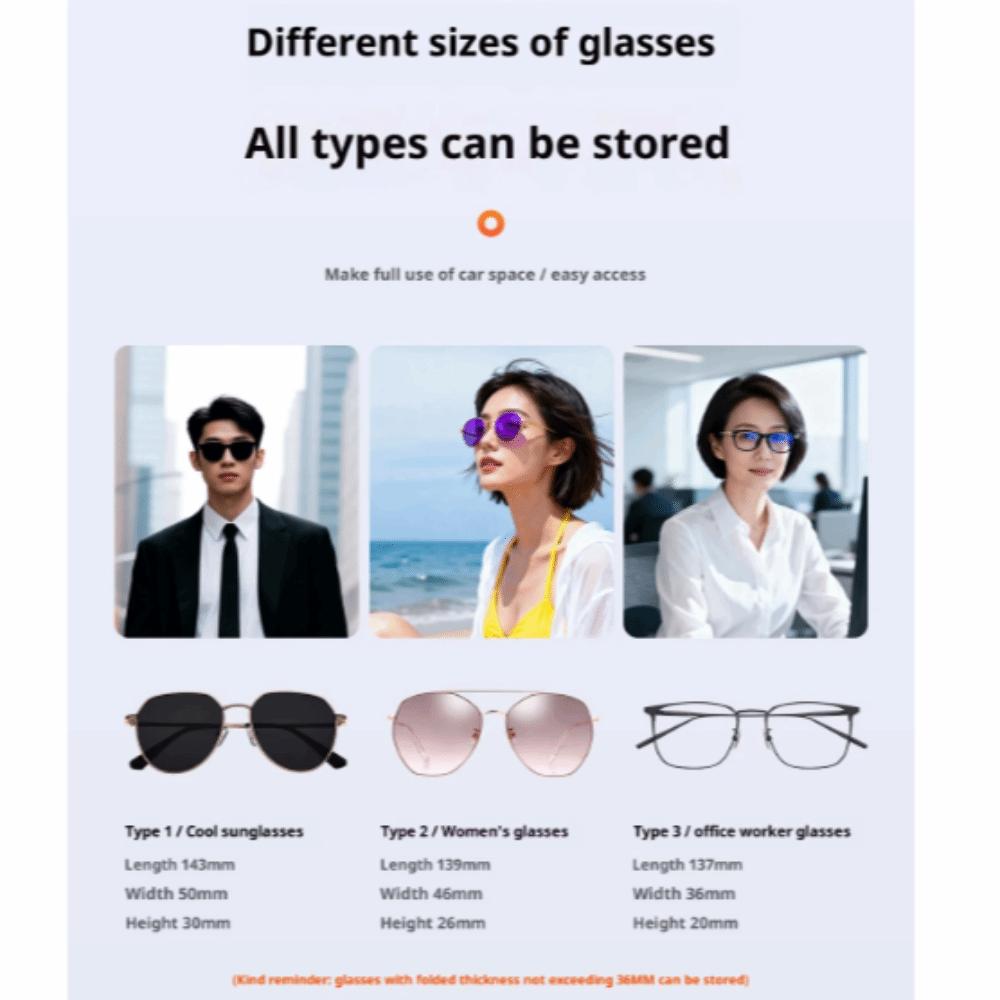 Flocking Inner Auto Sunglasses Organizer ABS Car Sunglasses Holder  Vehicle