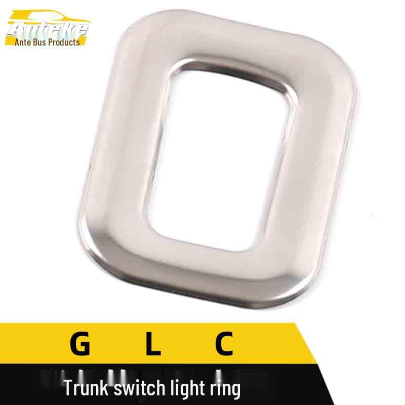 GLC Trunk Switch Bright Ring Stainless Steel Tailgate Control Decorative Patch