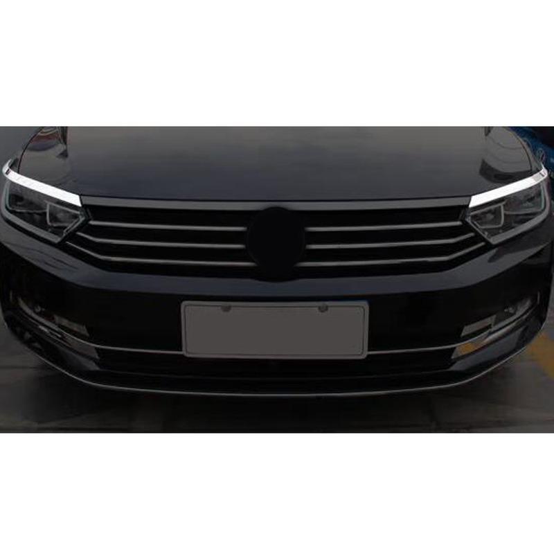 For VW Passat B8 Variant Alltrack 2015 2016 2017 2018    Car Front Head Light Lamp Eyebrow Frame Stick Trim Cover