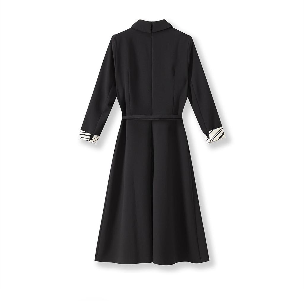 Intellectual Commuting Smart Formal Dress with Detachable Collar - Early Autumn Collection