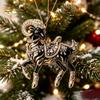 Lightweight Tree Ornaments for Holidays Black Goat Christmas Hanging Ornament, 2D Acrylic Festive Compact Restaurants Pendant, Decorative Car