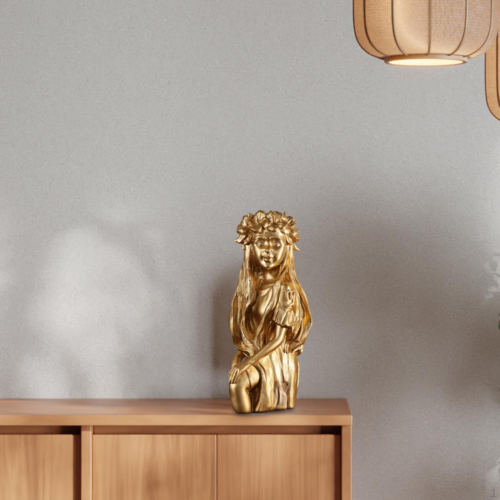 

Статуэтка Ангел Девочка Статуя Полимерная Поделка Настольное Украшение Художественная Скульптура для Свадебного Места Офиса