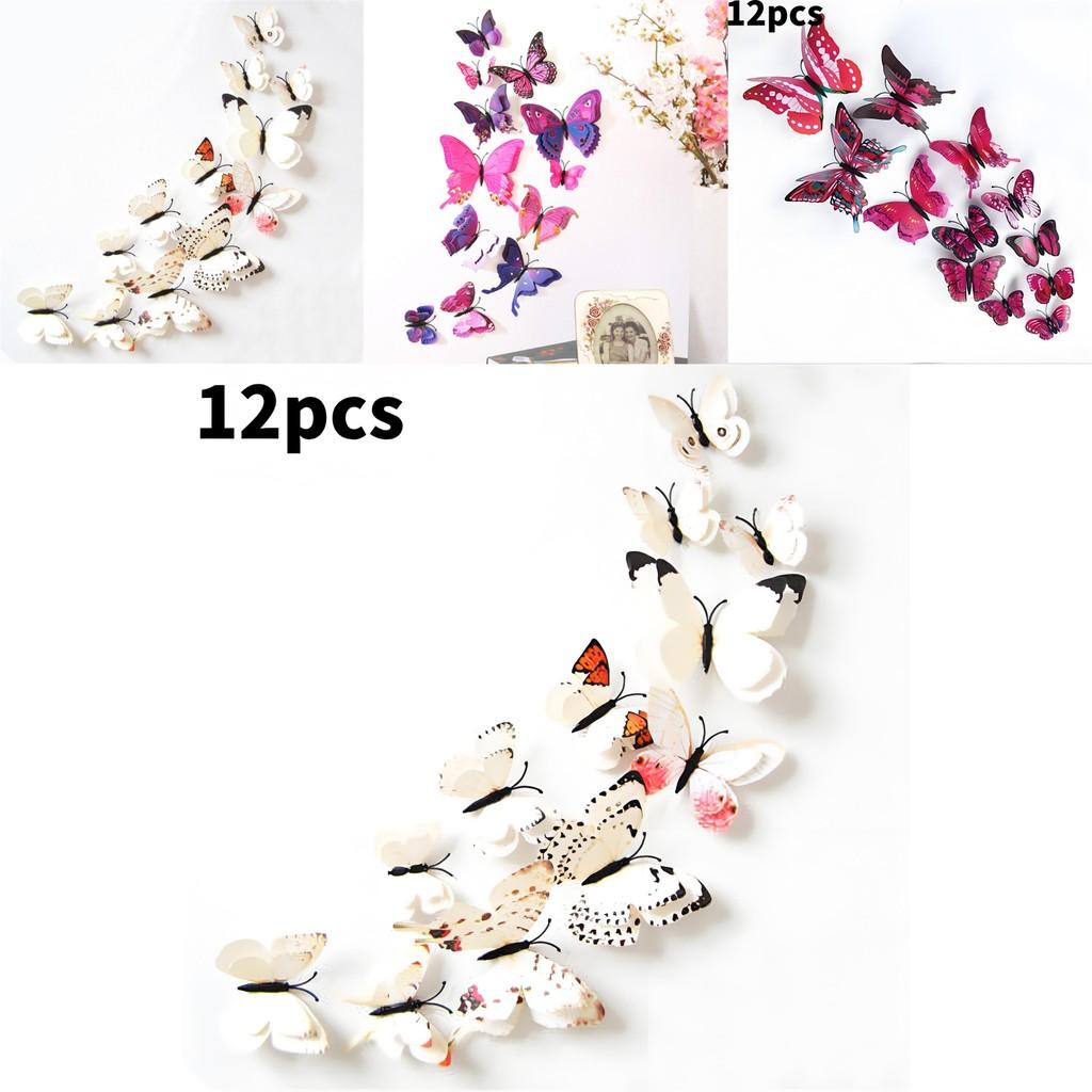 Décalcomanie Murale Papillon 3D Moderne Minimaliste Avec Matériau PVC Pour Décoration de Salon
