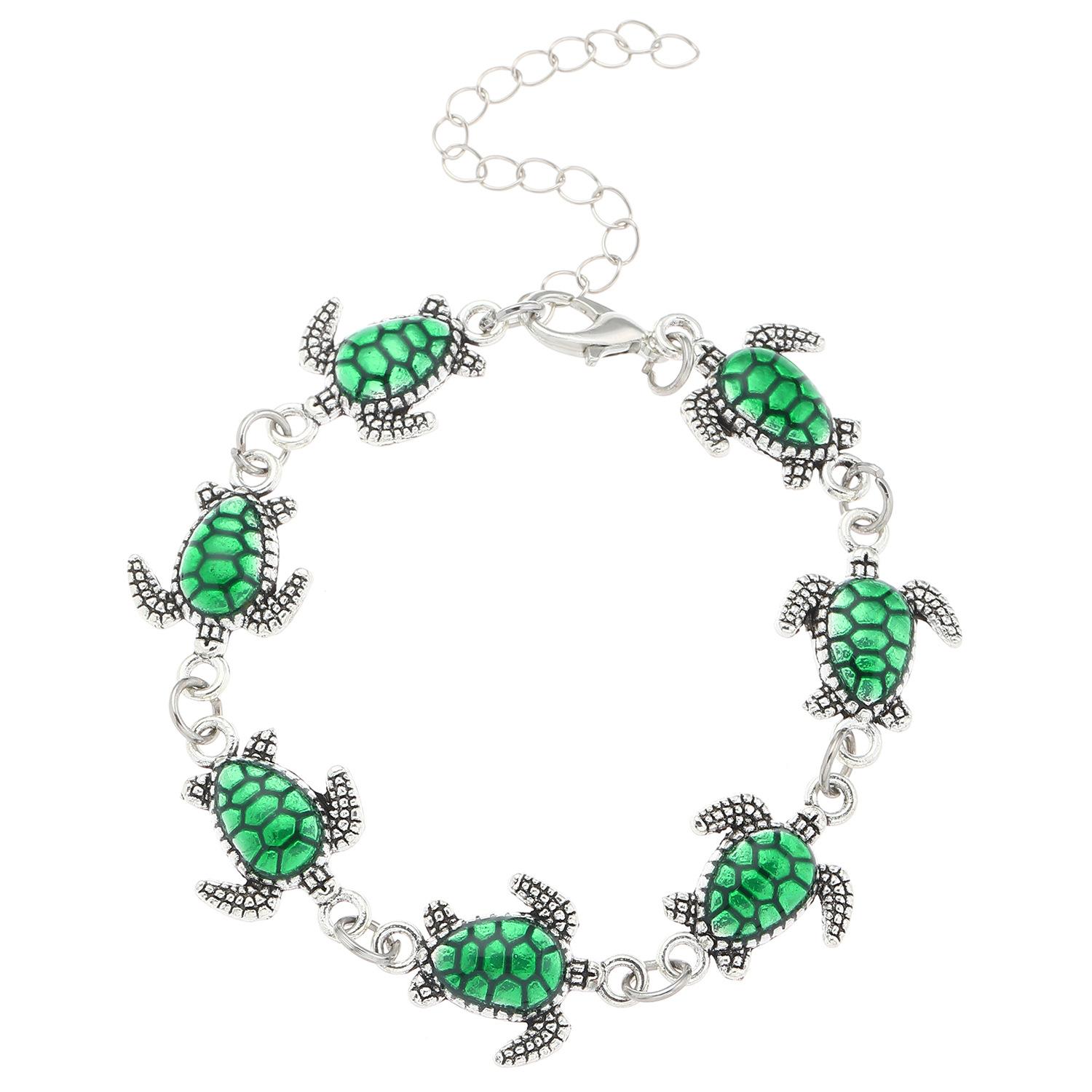 

2025 новый пляжный отпуск ветер сплав черепаха ручной работы браслет мода ниша ретро ювелирные изделия на месте оптом