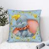 The Flying Elephant Dumbo  Square Pillow Covers Polyester Sofa  Cushion Cover Cool Home Decoration Pillow Cover 45*45