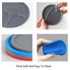 Food Grade Silicone Circular Coaster Waterproof Anti-Slip Hot Beverage Mat for Tea Coffee Glass Use - Home Dining Table Access