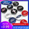 New 2026 Car Sticker 4Pcs 54mm Car Original Wheel Center Covers Hup Caps Decoration For Ford Focus MK2 Fiesta Mondeo Galaxy Falc