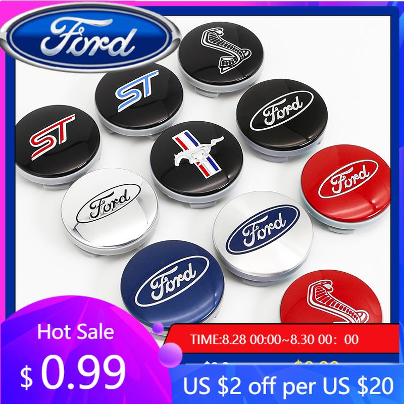 New 2026 Car Sticker 4Pcs 54mm Car Original Wheel Center Covers Hup Caps Decoration For Ford Focus MK2 Fiesta Mondeo Galaxy Falc