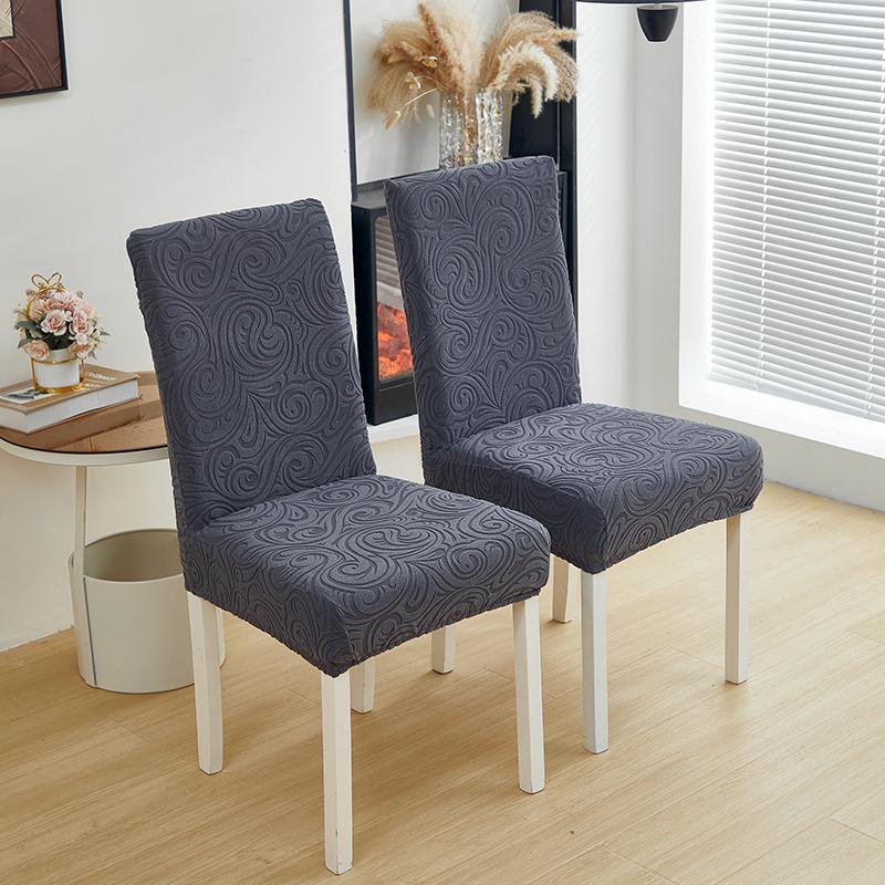 1Pc Nordic Style Jacquard Dining Chair Covers Elastic Durable All-inclusive Chairs Protector Slipcover for Living Room Banquet