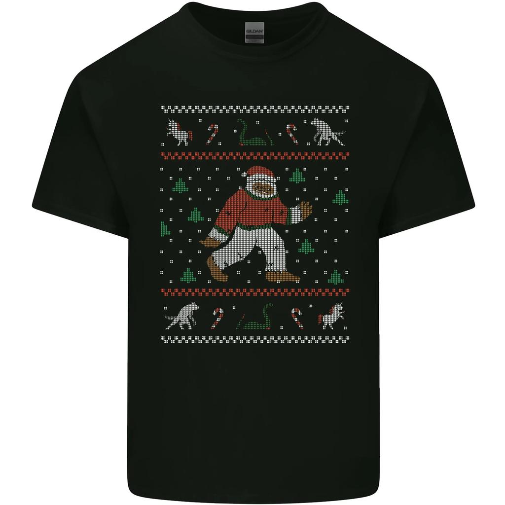 Christmas Bigfoot Funny Xmas Kids T-Shirt Childrens