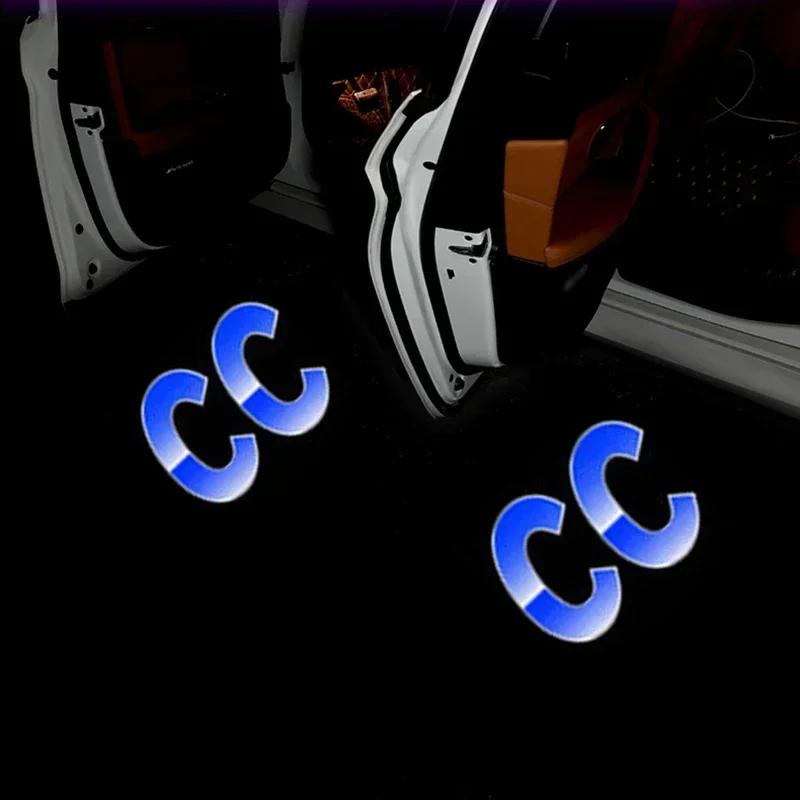 New 2PCS Car Welcome Light Door Logo Lamp For Volkswagen Golf MK4 MK6 MK7 Jetta Touareg Beetle Passat Polo Tiguan SR36 Acce